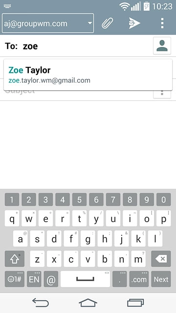 Key in the first letters of the required contact.Matching contacts are displayed.Press the required contact.Repeat the procedure to add more recipients.