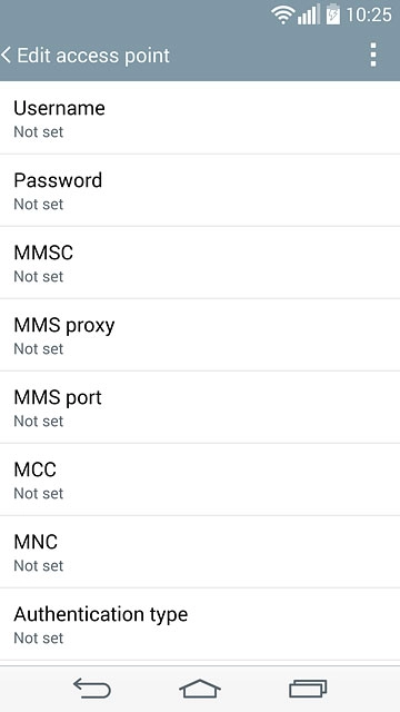 Press Authentication type.