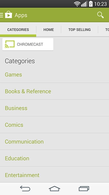 To make a search:Press CATEGORIES.Go to the required category.