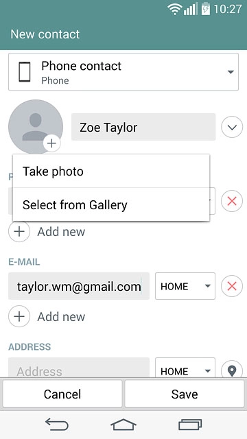 To assign an existing picture:Press Select from Gallery.