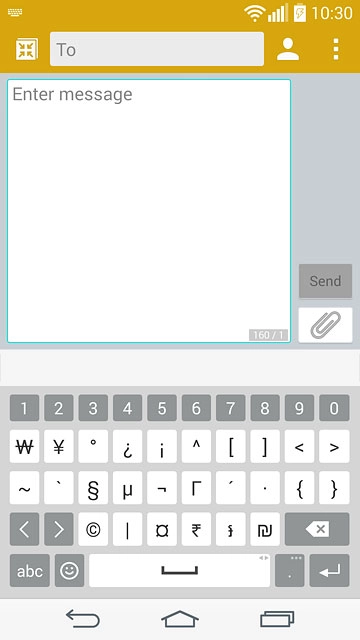 Press abc to return to text input.