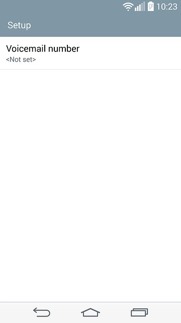 Press Voicemail number.