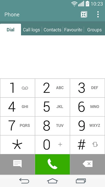 Press the home icon to return to the home screen.