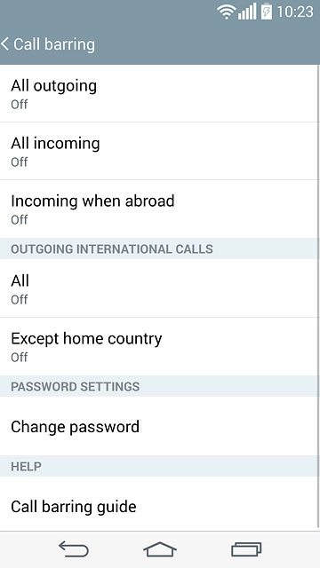 Press the home icon to return to the home screen.