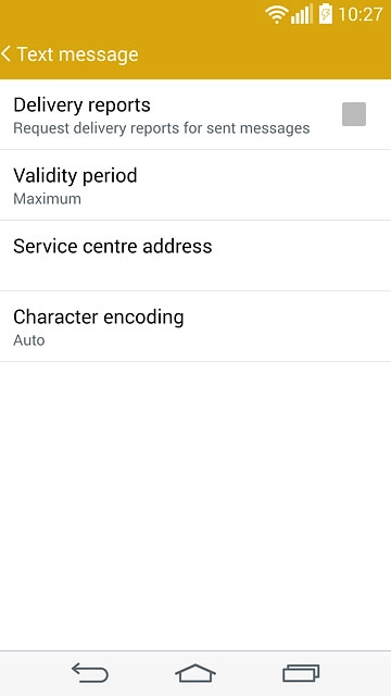 Press the home icon to return to the home screen.