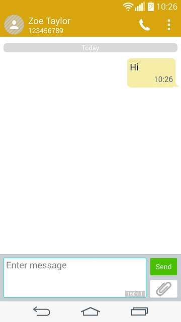 Press the home icon to return to the home screen.