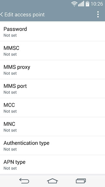 Press the menu icon.