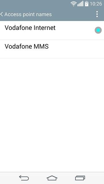 Press the home icon to return to the home screen.