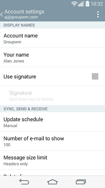 Press the home icon to return to the home screen.