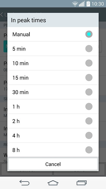 Press Manual or the required period.