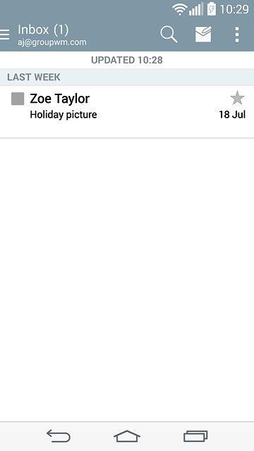 Press the menu icon.