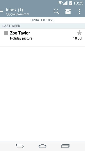 Press the home icon to return to the home screen.