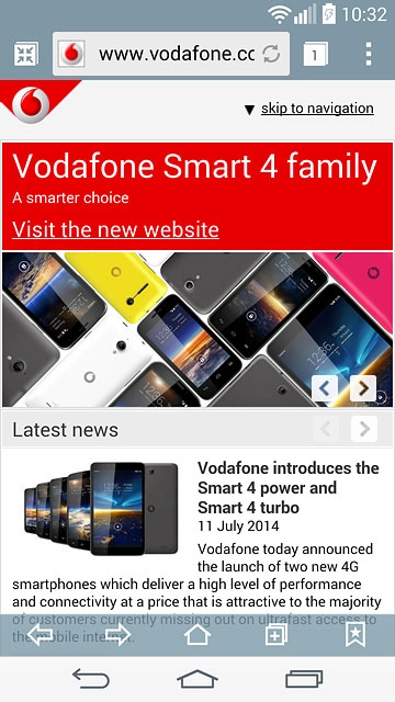 Press the home icon to return to the home screen.