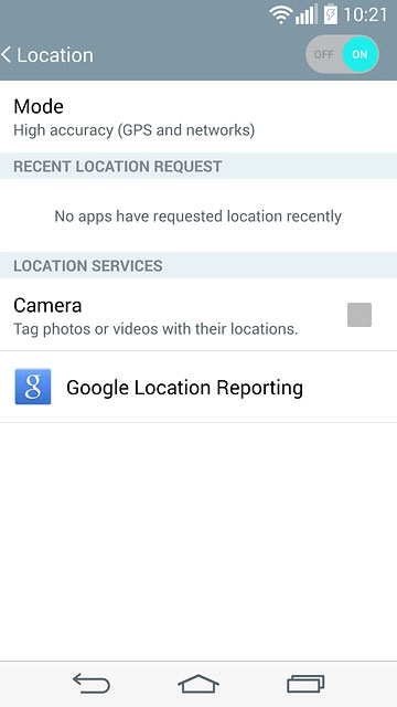 Press the home icon to return to the home screen.