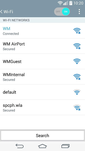 Press the home icon to return to the home screen.