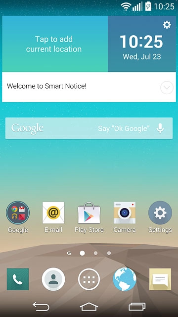 Press the message icon.