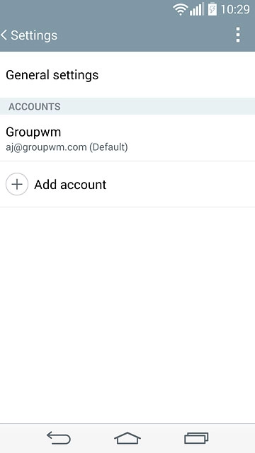Press the name of the email account you've just set up.