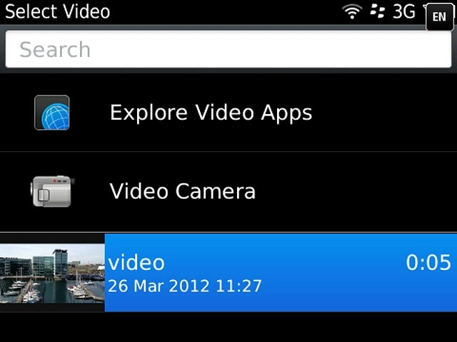 Press the required video clip.