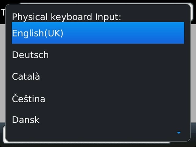 Press the required language.