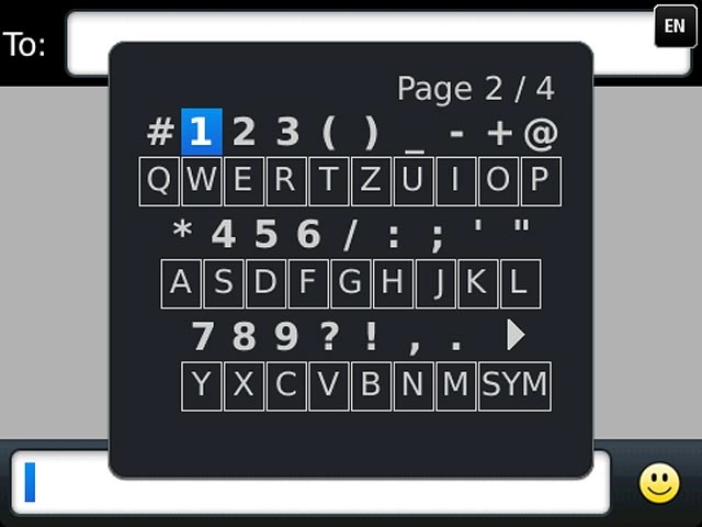 Highlight the required number or the required symbol and press the Navigation key.