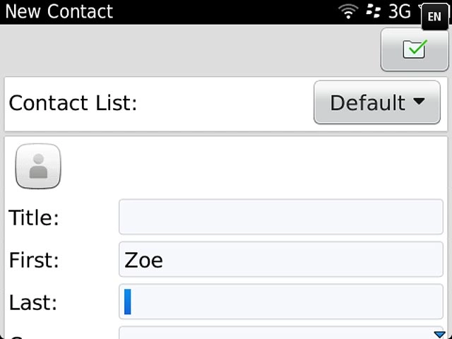 Key in the required first name.Press the field next to 