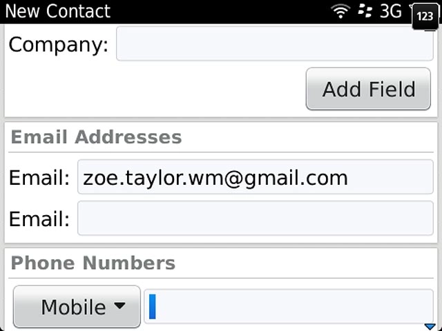 Press the field below 