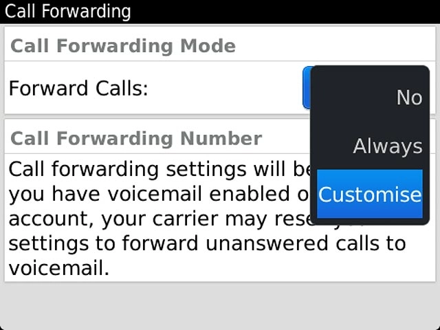 Customise, go to 2b.