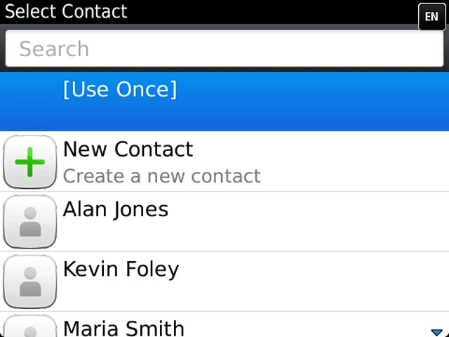 Press [Use Once].Key in +61414121121 