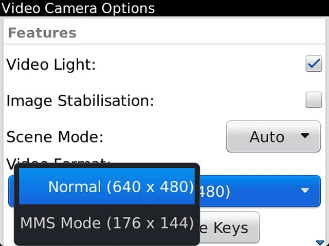 Press the required setting.