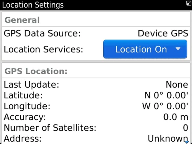 Press Location Services.