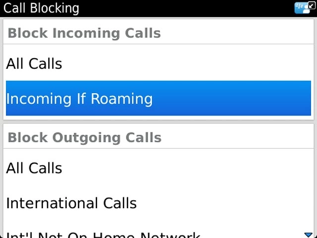 Press Incoming If Roaming.