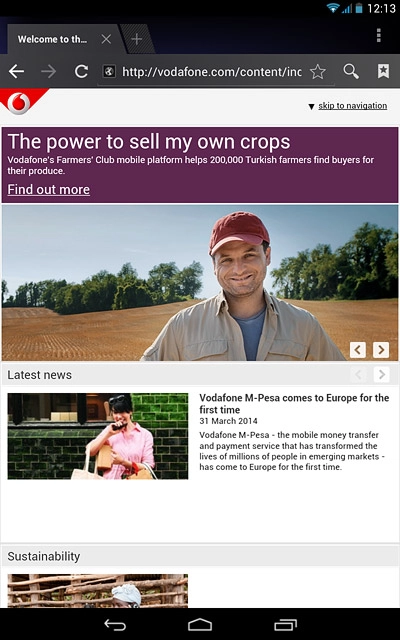 Press the address bar.