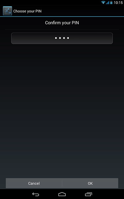 Key in the lock code again and press OK.