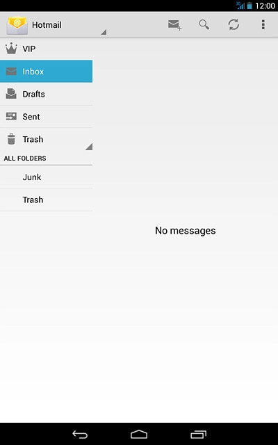 Press the name of the email account.