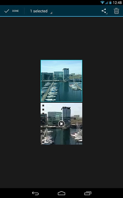 Press the share icon.