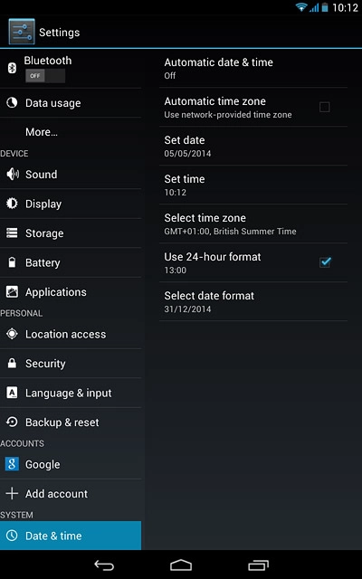 Press the home icon to return to the home screen.