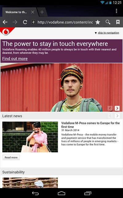 Press the home icon to return to the home screen.