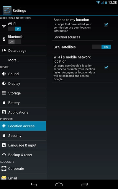 Press the home icon to return to the home screen.
