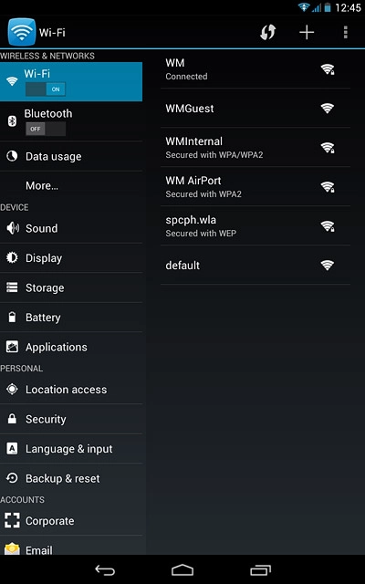Press the home icon to return to the home screen.