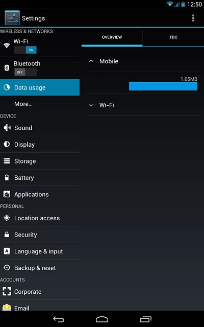 Press the home icon to return to the home screen.