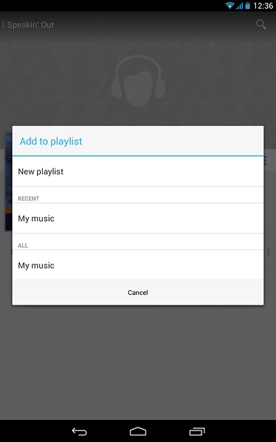 Press the required playlist.