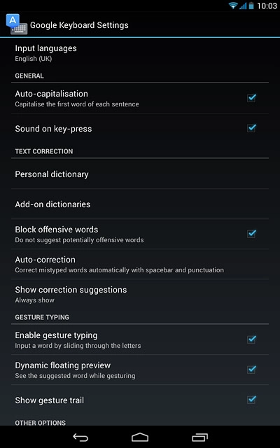 Press Input languages.