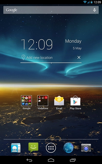 Press the internet browser icon.