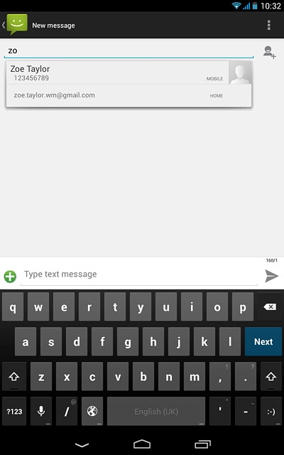 Key in the first letters of the required contact.Matching contacts are displayed.Press the required contact.