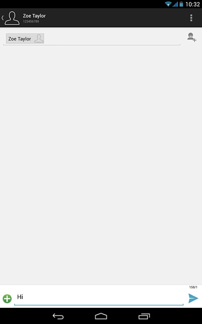 Press the send icon when you've written your text message.