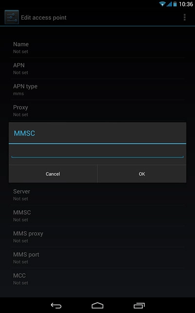 Key in http://pxt.vodafone.net.au/pxtsend and press OK.