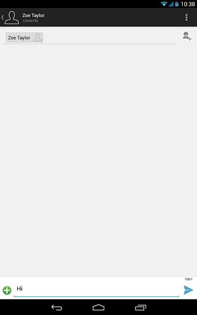 Press the attachment icon.Choose one of the following options:Insert picture, go to 4a.Insert video clip, go to 4b.Insert audio file, go to 4c.