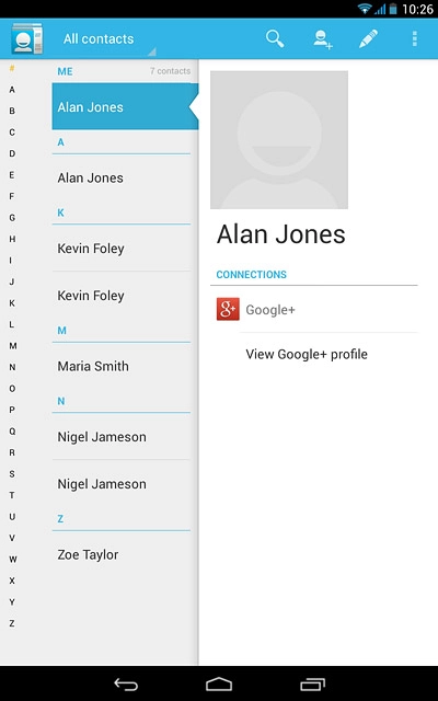 Press the menu icon.