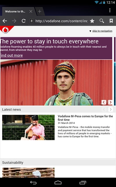 Press the bookmarks icon.