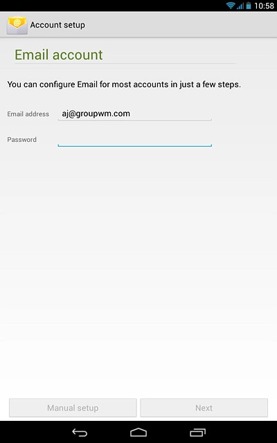 Press the field next to 